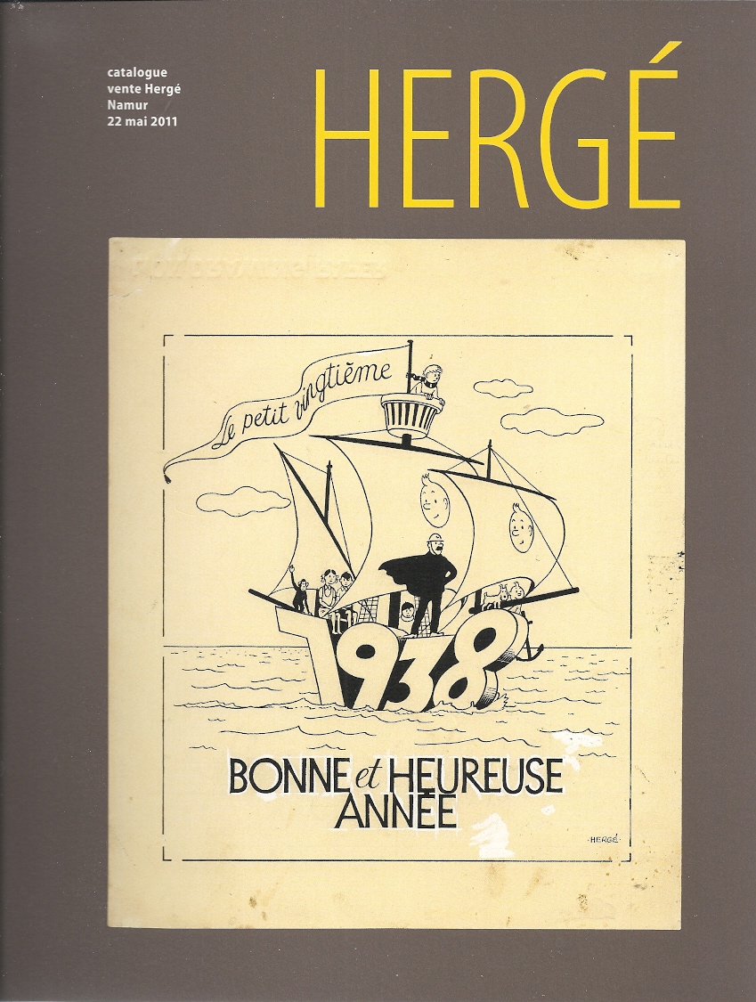 Tintin Hergé catalogue de vente Namur 2011