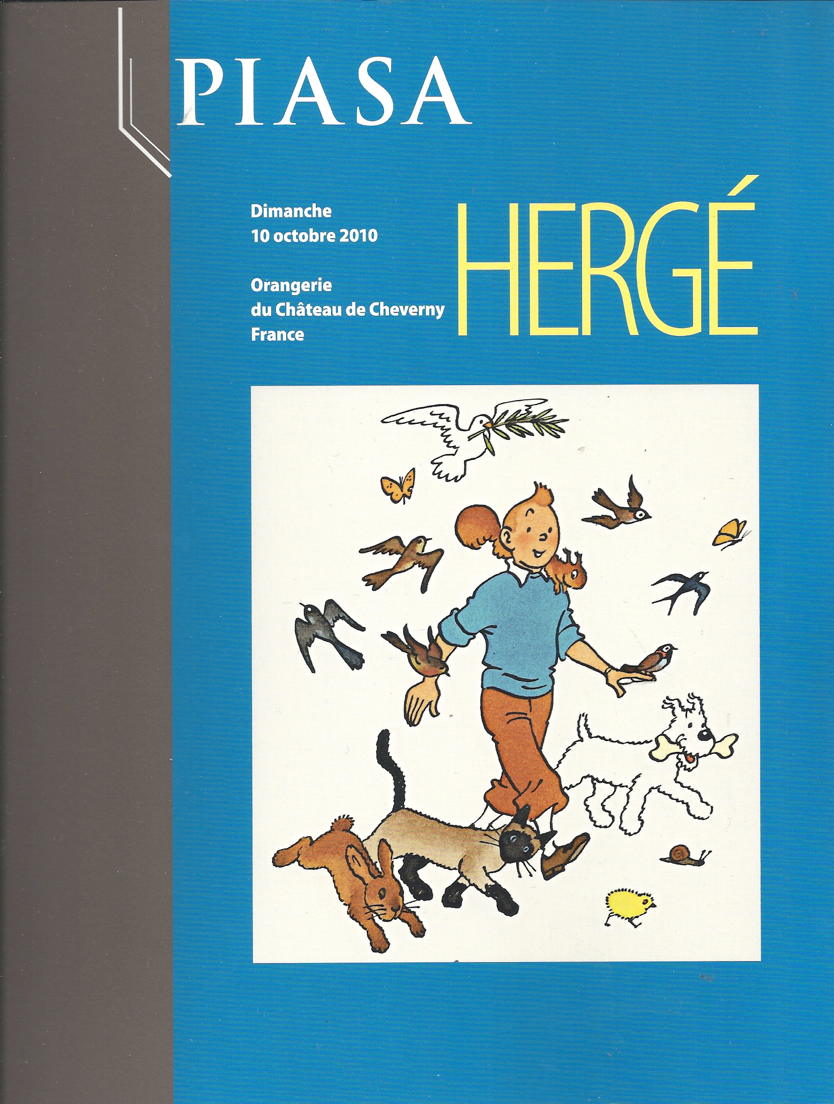 Tintin Hergé catalogue de vente chateau de Cheverny / Moulinsart 2010