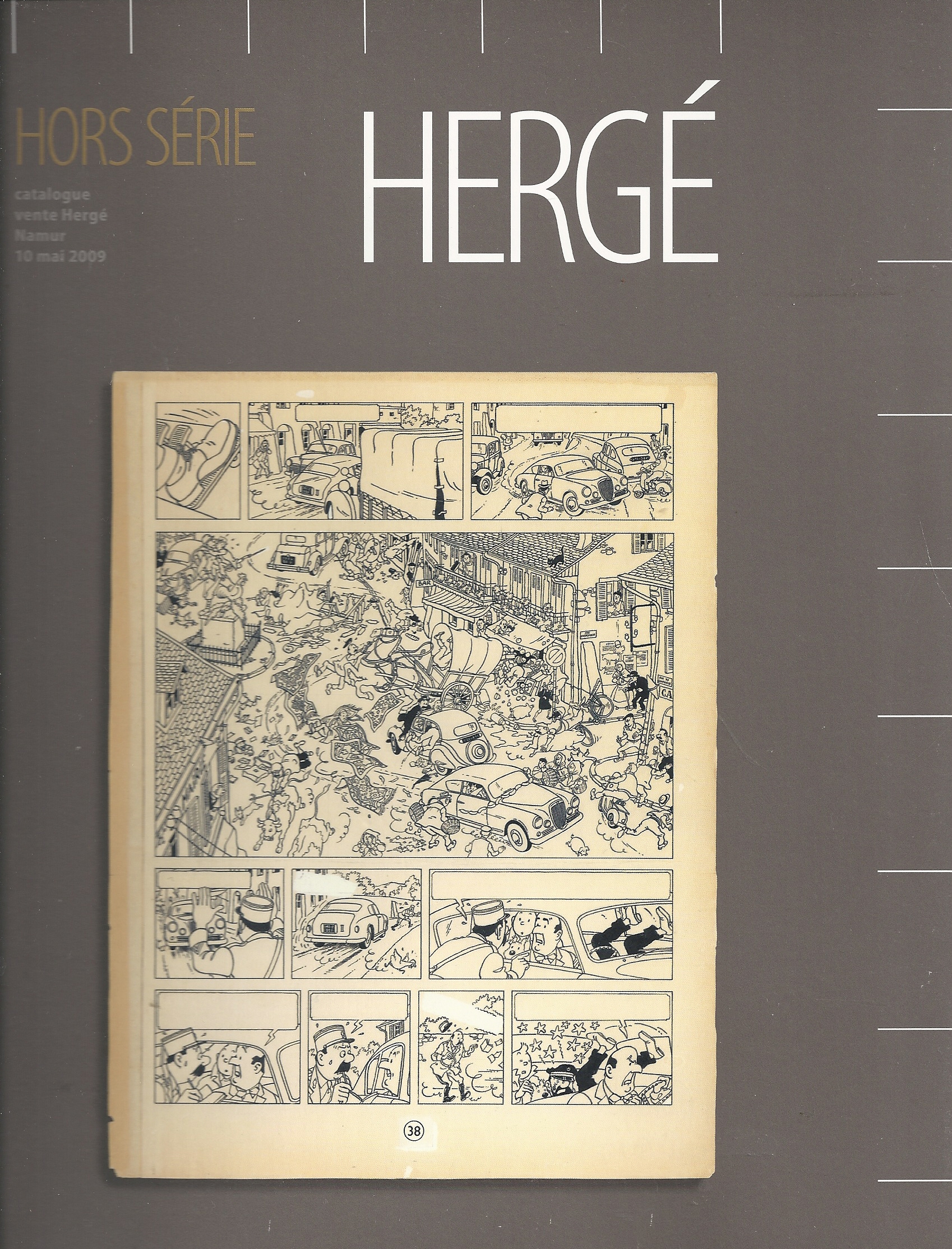 Tintin Hergé catalogue de vente Namur 2009