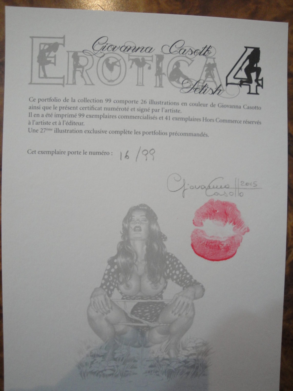 Giovanna Casotto Erotica N°4 Portfolio Avec Dessin Original Amazonie Bd Librairie Bd à Paris