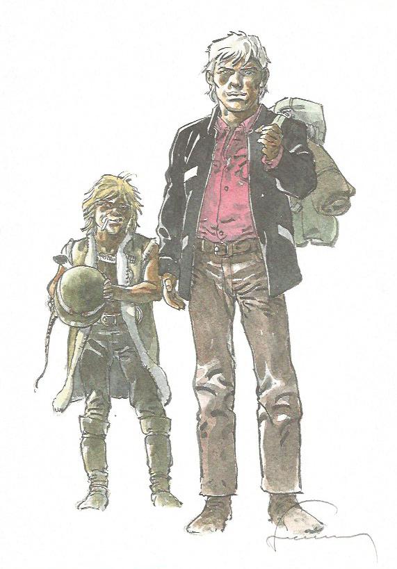 Hermann - Dédicace : Jeremiah N° 33 Un gros chien avec une blonde - Tirage de tête - Amazonie BD