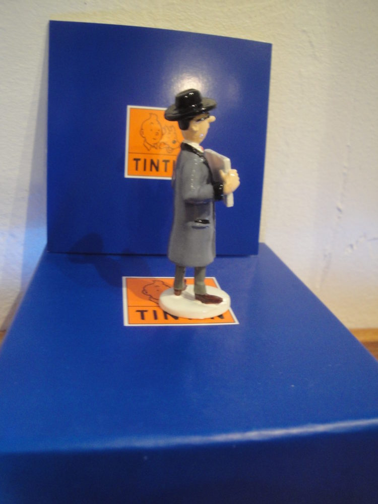 Figurine TINTIN chapeau haut de forme en plomb