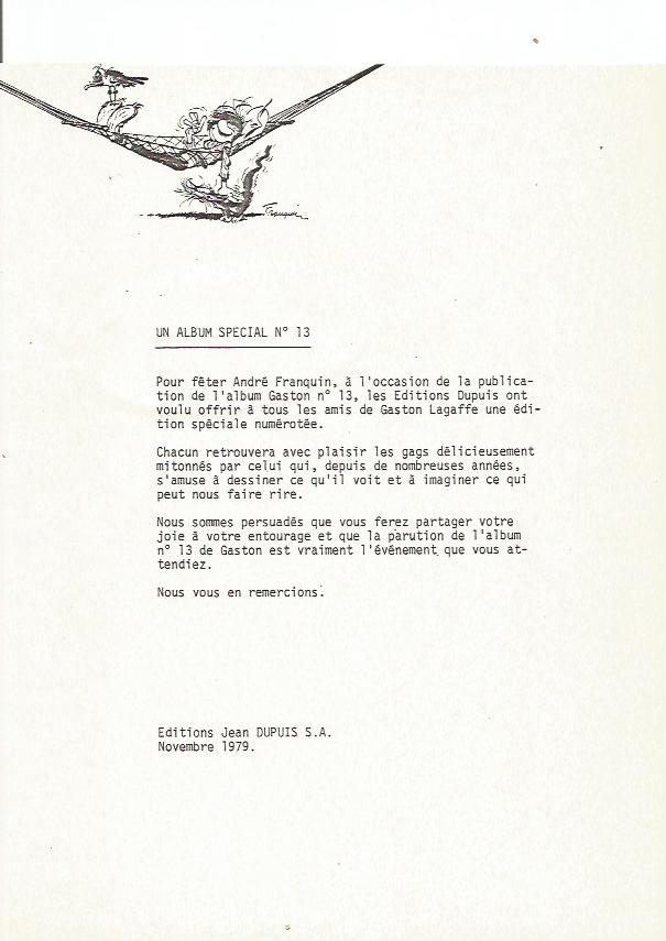 André Franquin - Gaston Lagaffe "Lagaffe mérite des baffes" - Amazonie BD