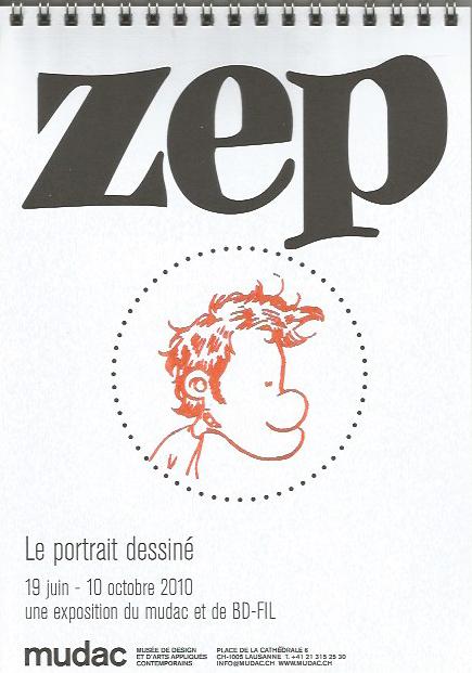 Zep Titeuf – Le portrait dessiné – catalogue Mudac + 4 cartes