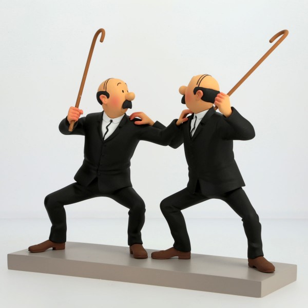 Sculpture Dupont & Dupond Tintin – Pixi 1995 Temple Du Soleil