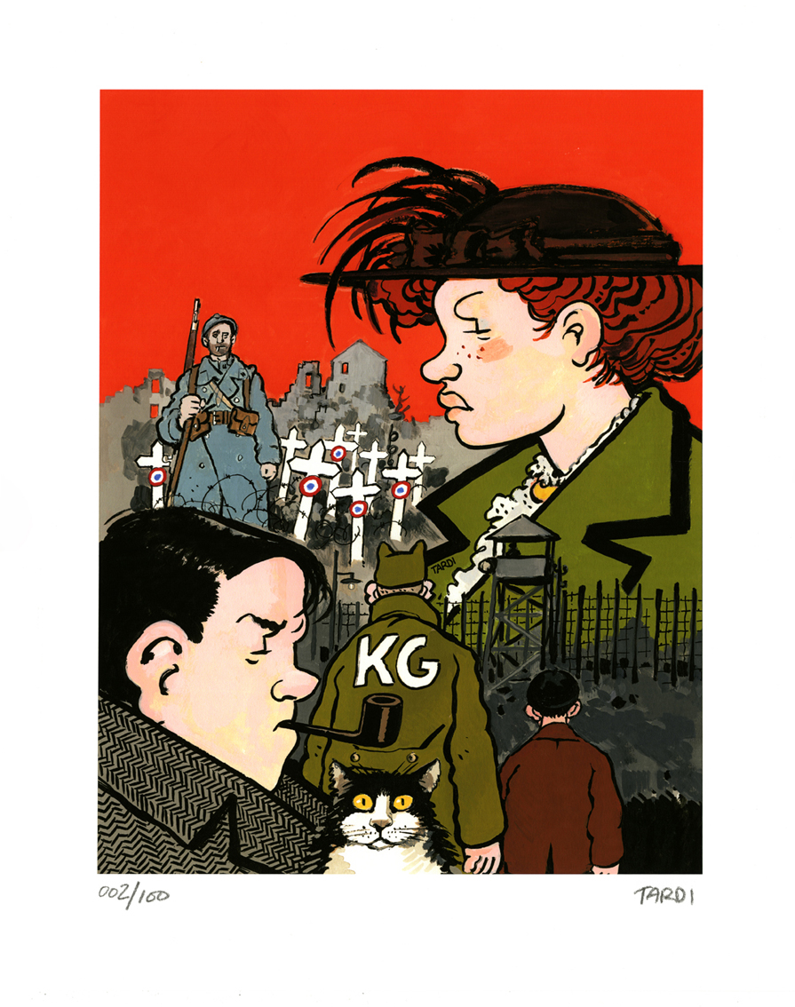 Tardi pose ses planches à Falaise - Amazonie BD