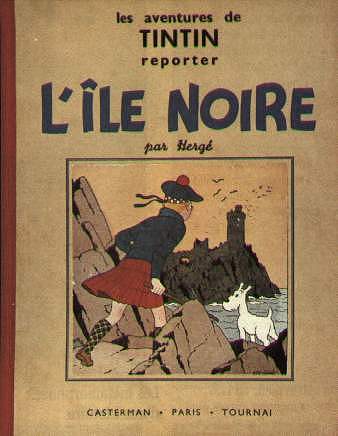 Herg Tintin L le noire 1938 2e dition noir et blanc A5