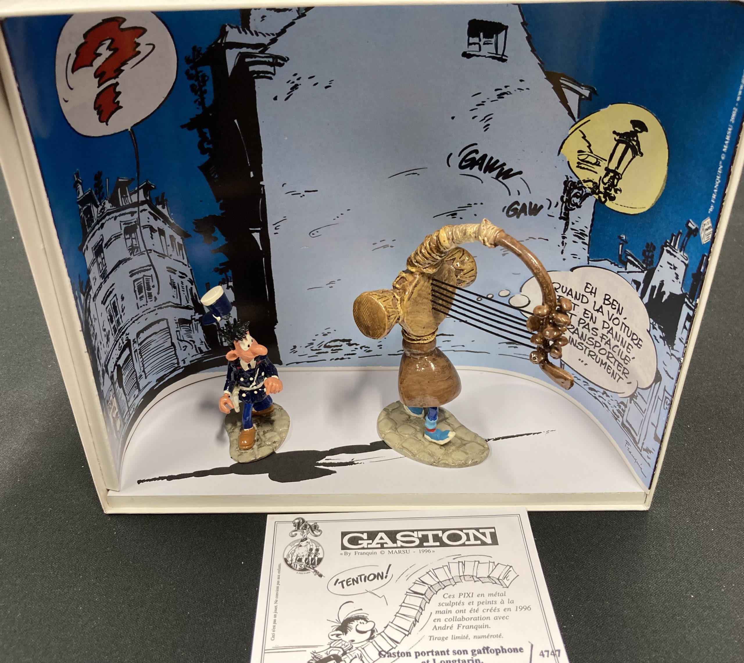 Pixi – Franquin – Gaston portant son gaffophone et Longtarin - Amazonie BD