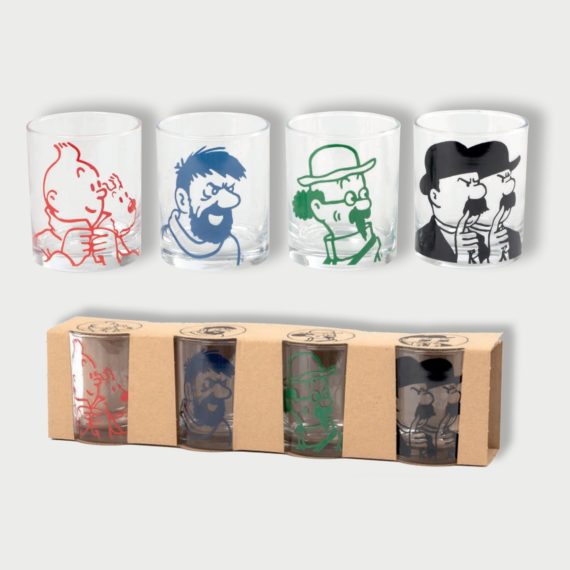 Hergé Tintin - Pack 4 verres des personnages (2022)