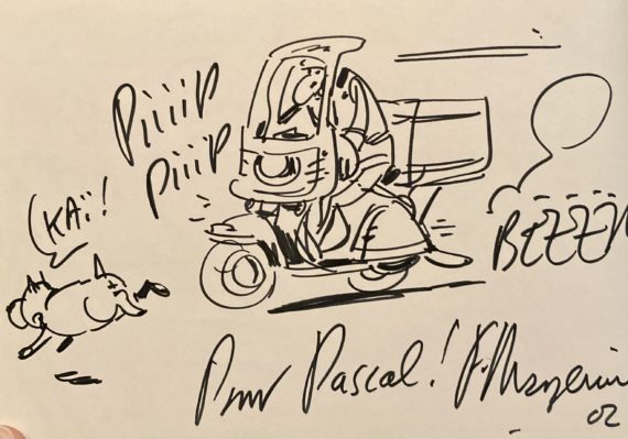 Margerin - Momo le coursier N° 1 + Dédicace + ex libris & dossier de presse