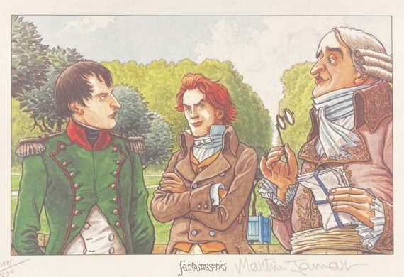 Jamar & Dufaux - Double masque N° 3 "L'archifou" + ex libris (2006)