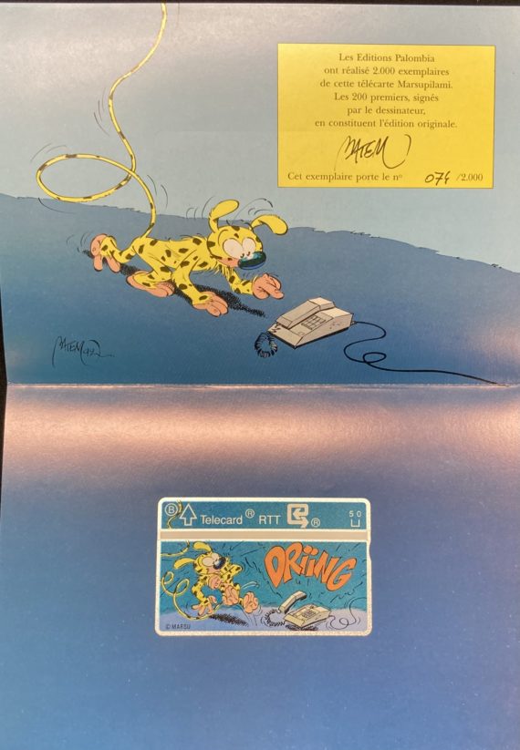 Batem - Carte téléphonique Le Marsupilami - Tirage signé (1992)