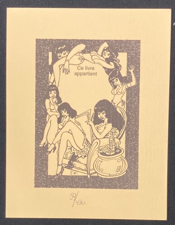 Walthéry - Pin Up ex libris