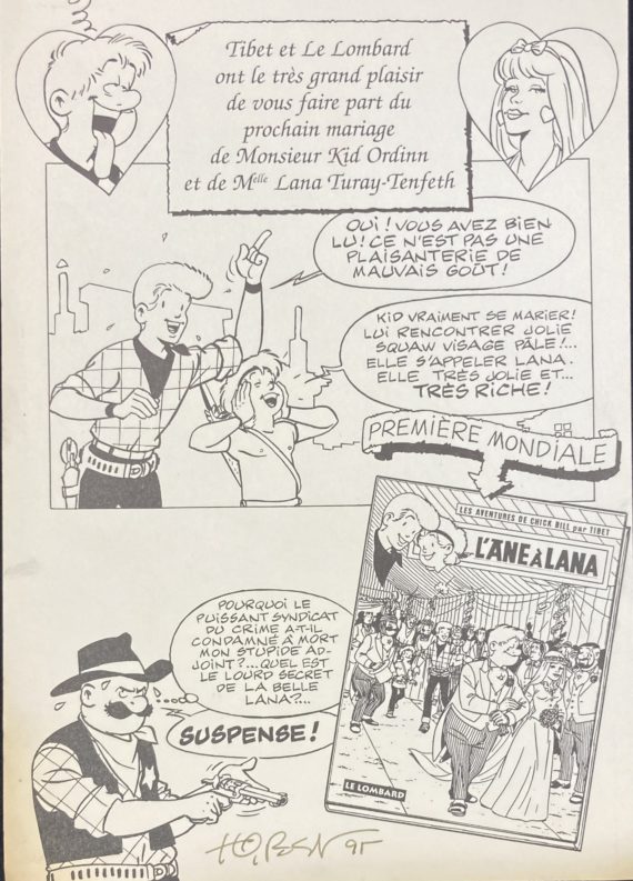 Tibet & A.P. Duchateau - Ric Hochet tiré à part de presse (1995)