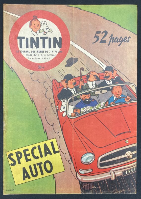 Hergé - Journal de Tintin N° 416 Spécial auto - 9e année