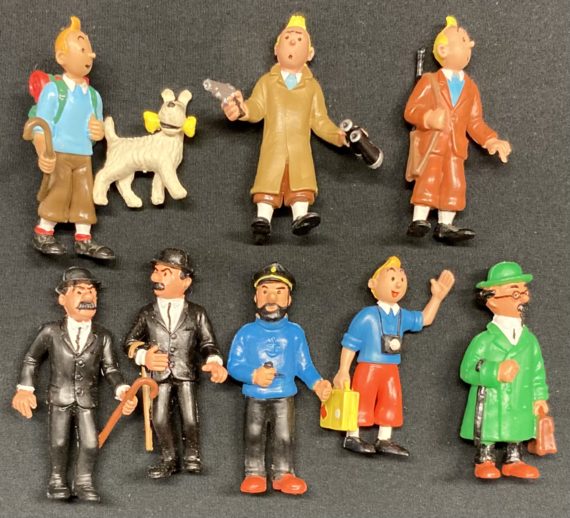 Hergé - Séries complètes de 9 figurines Tintin "Comics Spain" (1989)