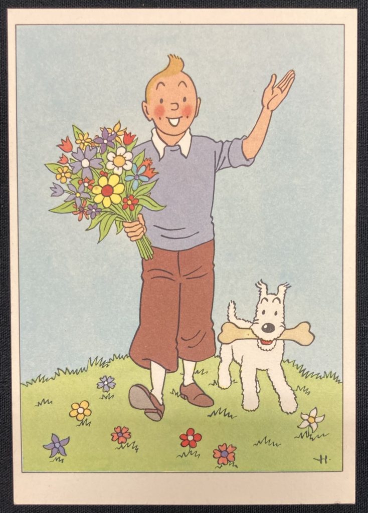 Coupon De Tissu Tintin Milou - Dimensions 60 X 89 Cm - Coton - Hergé 1991 - Neuf