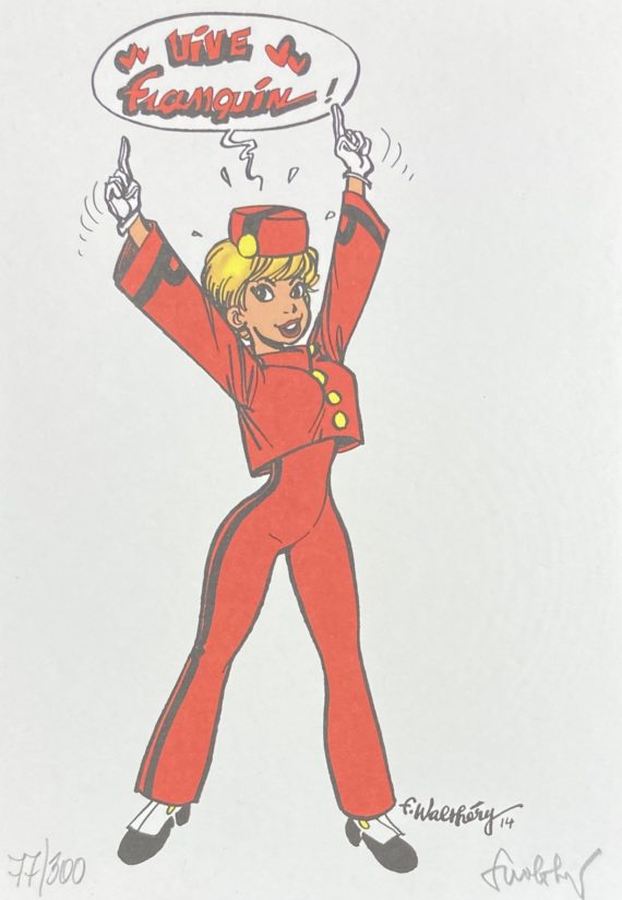 Walthéry - Natacha - Ex libris hommage à Franquin (2014)