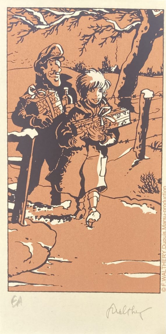 Walthéry - Natacha ex libris - Carte de voeux