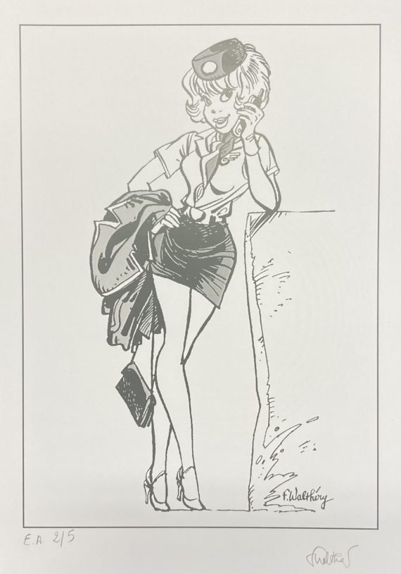 Walthéry Natacha - Portfolio "Air France Girls" Version Auteur