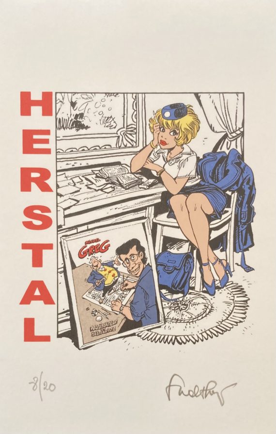 Walthéry - Natacha ex libris - Hommage à Greg