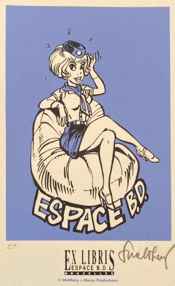 Walthéry - Natacha ex libris sérigraphie