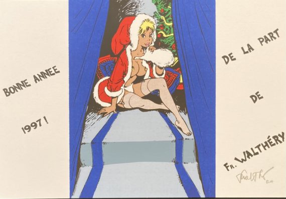 Walthéry - Natacha ex libris en sérigraphie