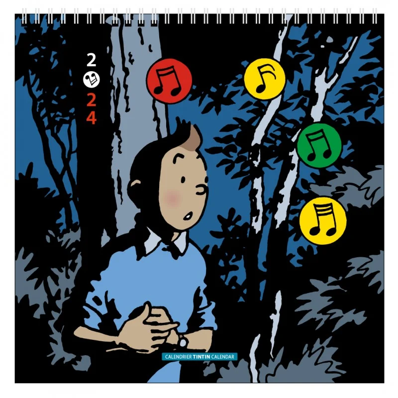 Hergé – Calendrier Tintin à accrocher 2024 – Papeterie civile