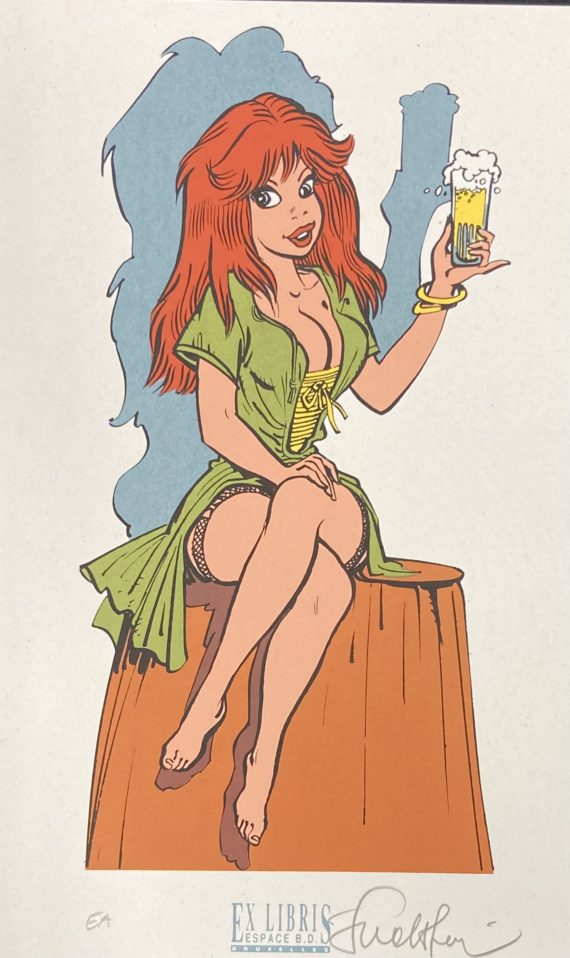 Walthéry - Rubine ex libris sérigraphie