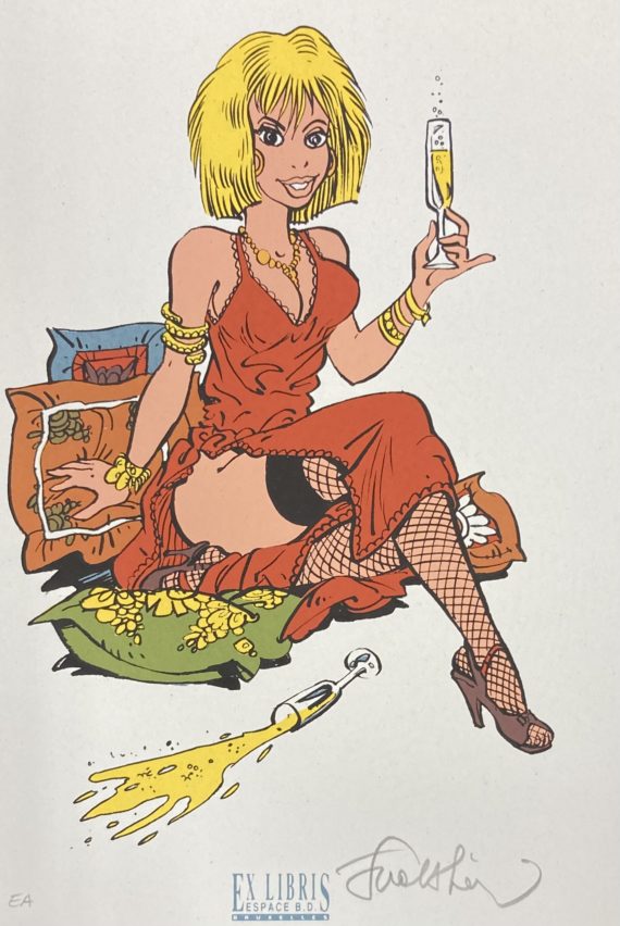 Walthéry - Natacha ex libris sérigraphie