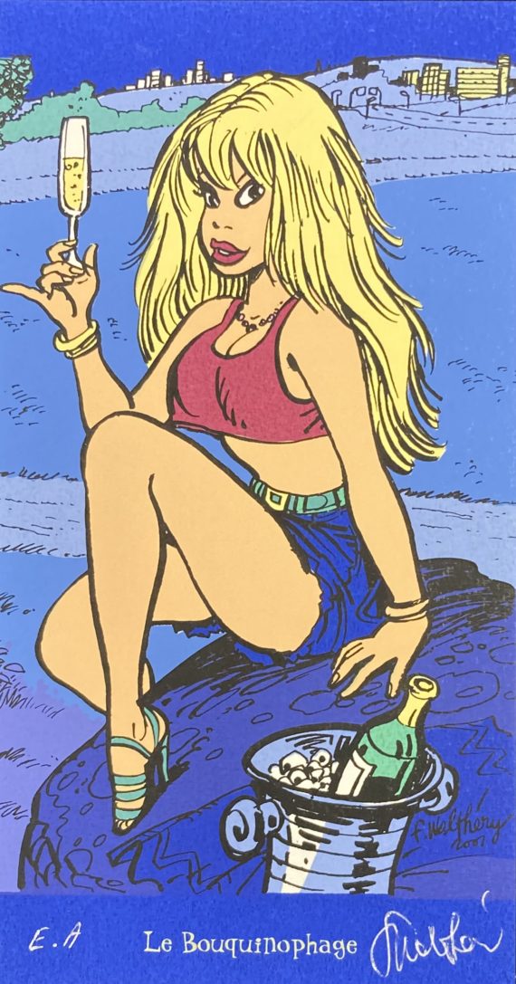 Walthéry - Natacha ex libris sérigraphie