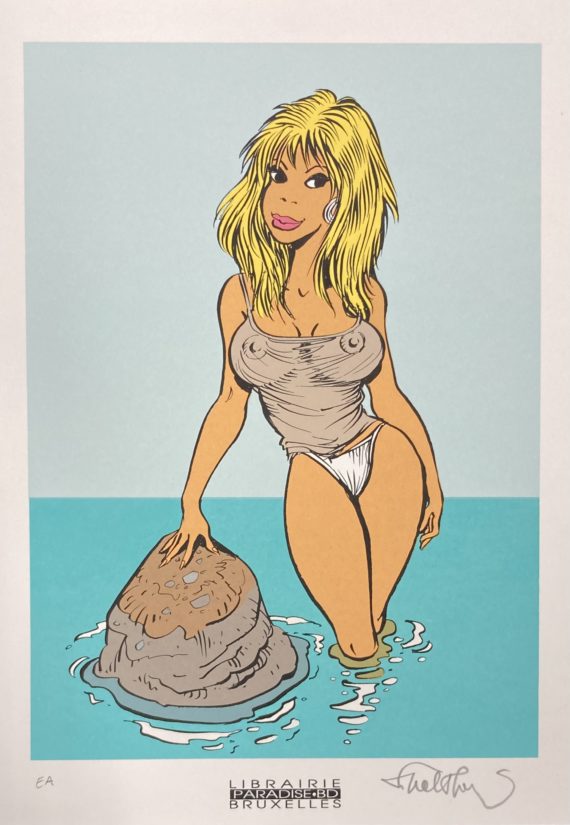 Walthéry - Natacha ex libris sérigraphie