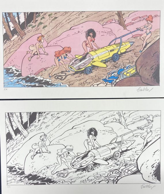 Walthéry - 2 tirés à part Spirou - Golden Creek