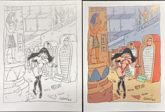 Walthéry - 2 tirés à part Vampirella - Golden Creek