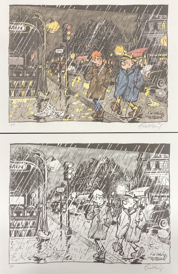 Walthéry - 2 tirés à part Gil Jourdan - Golden Creek