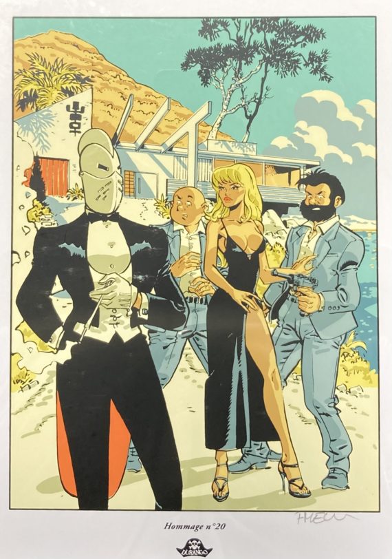 Meynet - ex libris Bleu sérigraphie Durango Hommage N° 20 N° 292