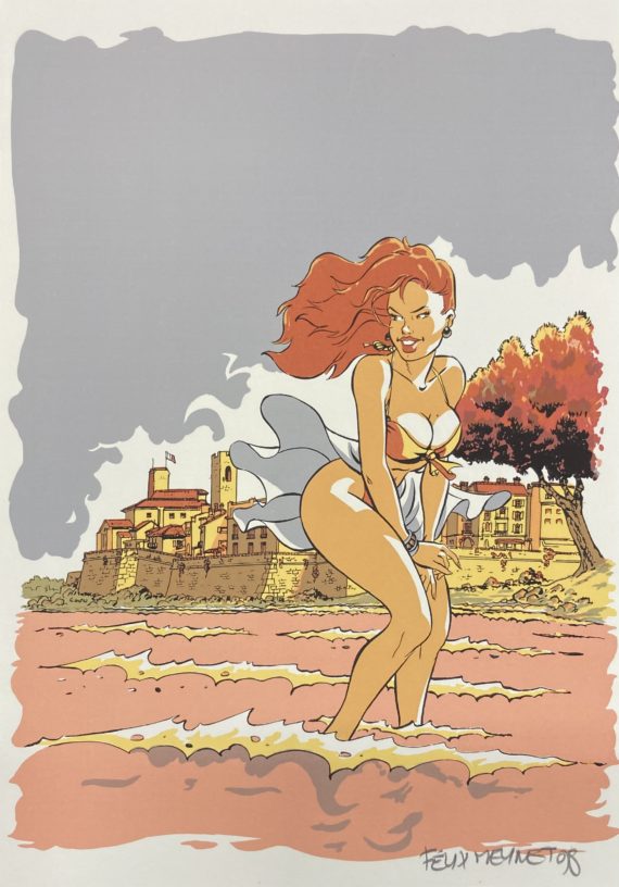 Meynet - Sérigraphie ex libris Antibes / Juan les Pins N° 267