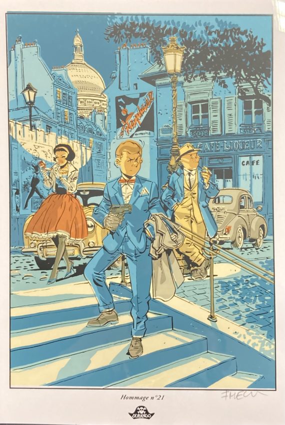 Meynet - ex libris Bleu sérigraphie Durango Hommage N° 21 N° 301