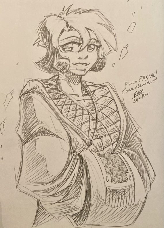 Kara - Dédicace / Gabrielle + Ex libris (2001)