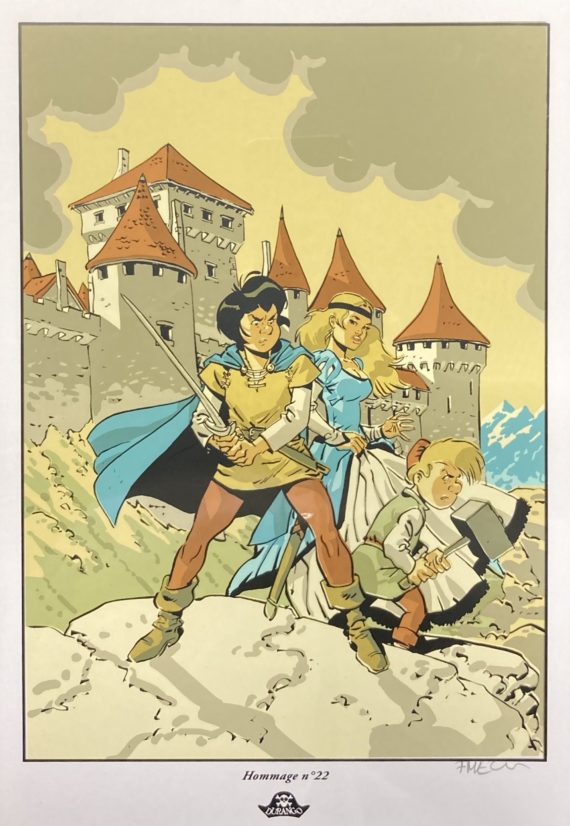 Meynet - ex libris Bleu sérigraphie Durango Hommage N° 22 N° 296