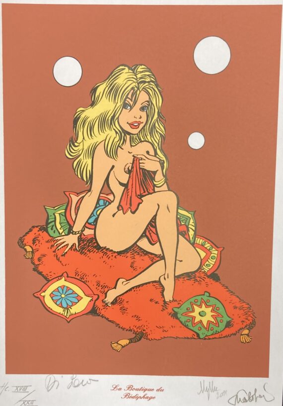 Walthéry, Di Sano & Mythic - Rubine ex libris sérigraphie