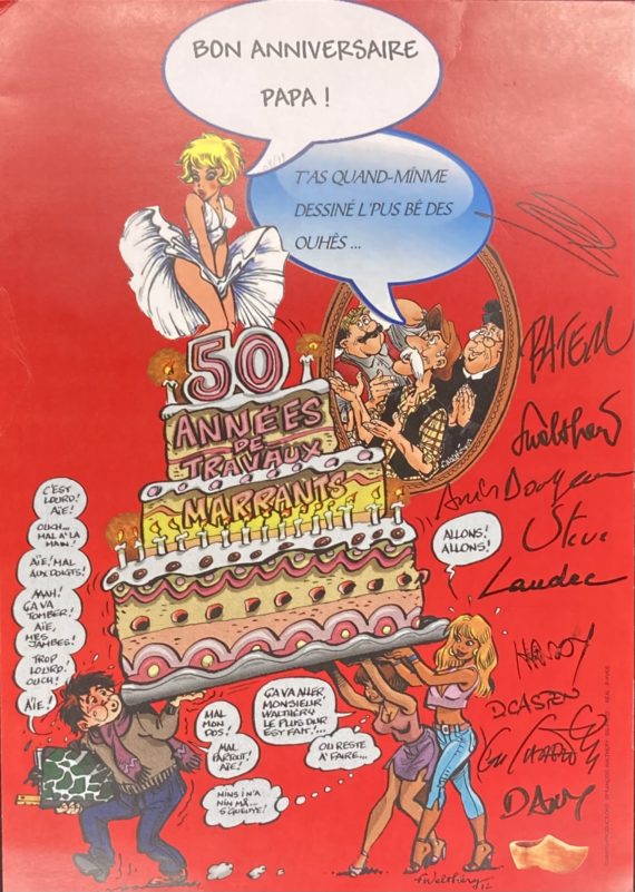 Walthéry - Offset Natacha signé par 10 auteurs