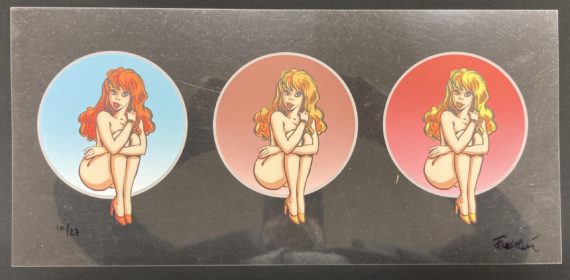 Walthéry -  Plexiglass "De Natacha à Rubine"