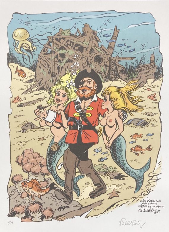 Walthéry -  Tiré à part Barbe Rouge - Golden Creek