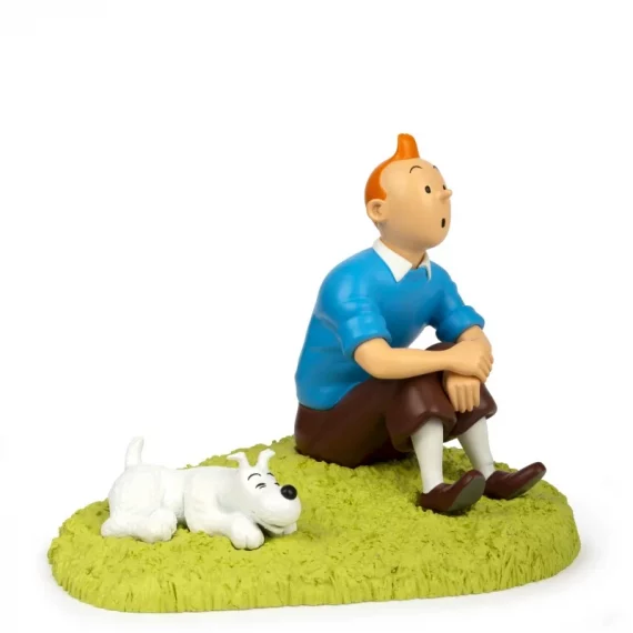Hergé - Tintin assis dans l'herbe - Figurine (2022)