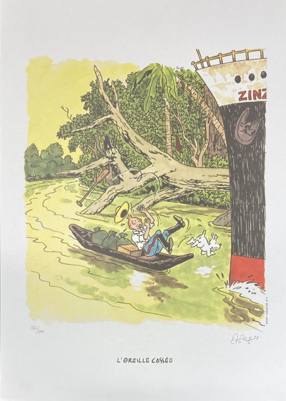 Exem - hommage à Tintin "L'oreille cassée"