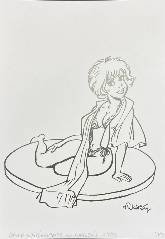 F. Walthéry Natacha - Portfolio "Natacha Relax" + ex libris N&B (2023)