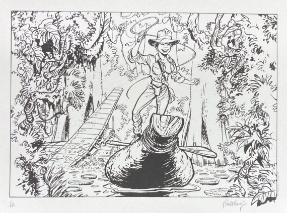 François Walthéry - Offset Natacha hommage à Indiana Jones