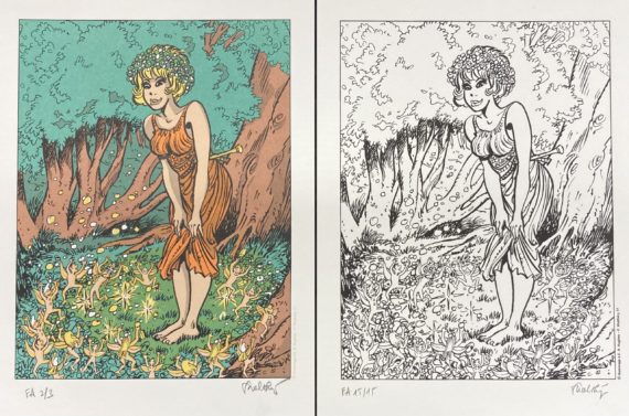 François Walthéry - Offset Natacha hommage à E. R. Hugues