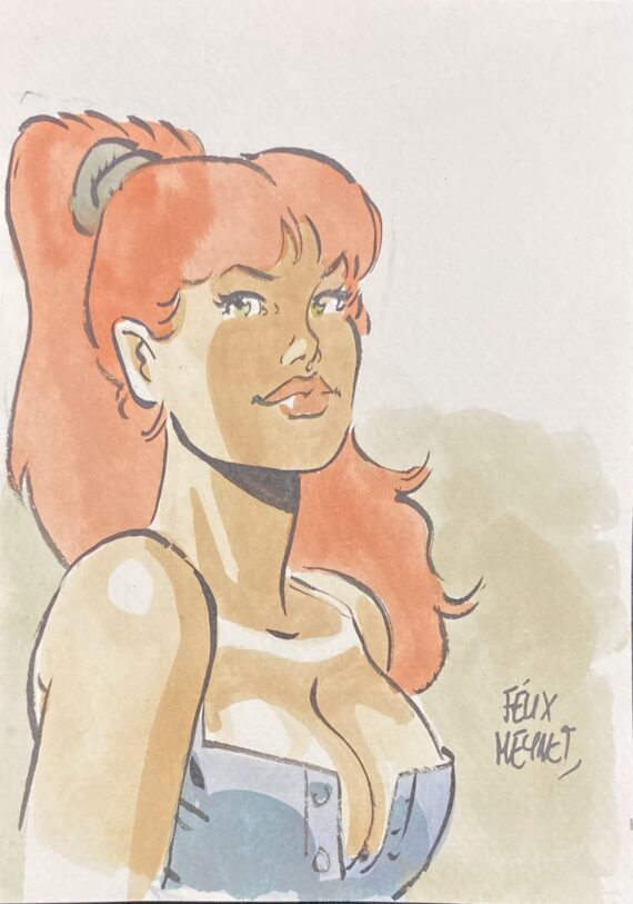 Félix Meynet - Dessin original + Les gags de Fanfoué "Je stemme moi non plus !" Tirage de tête (2012)